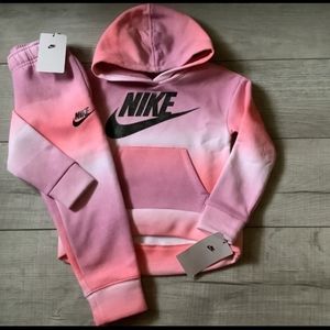 Nike Girls pink ombre hoodie & matching joggers set size 4(NWT)~PRICE IS FIRM~